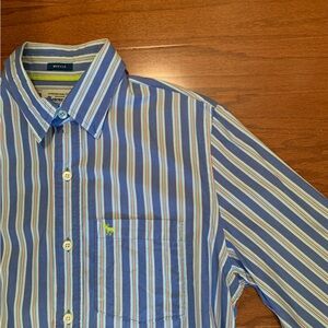 Abercrombie & Fitch Striped Button-Up Shirt in Blue and Red